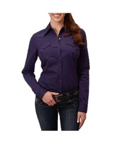 Roper Women's Purple Snap Western Shirt