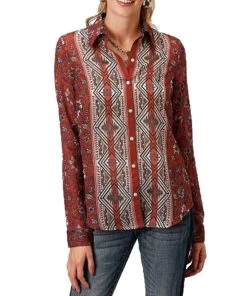 Roper Women's Floral Button Down Blouse