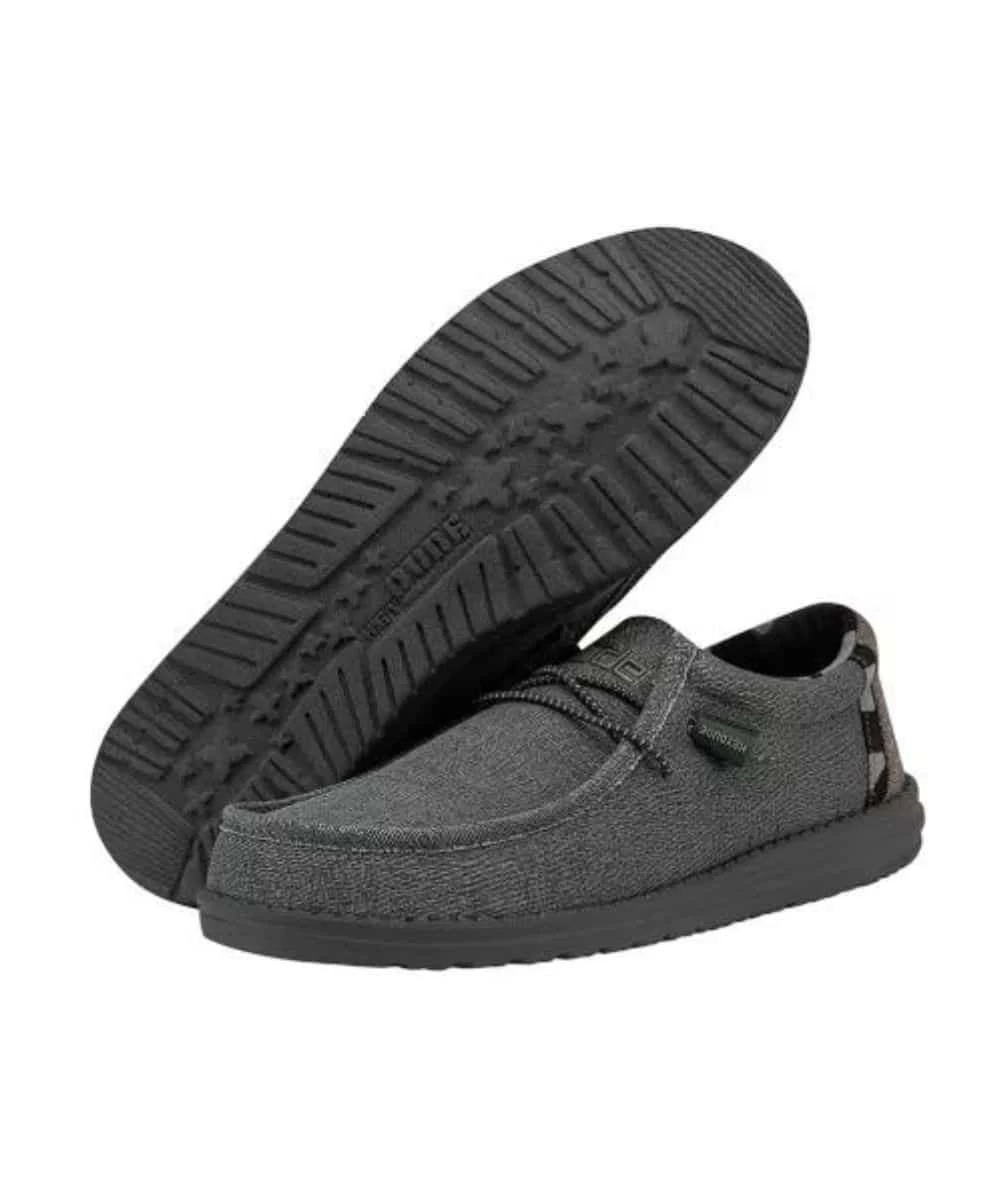 Hey Dude Men's Blue Camo Wally Shoe