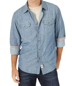Wrangler Men's Retro Denim Button Down Shirt