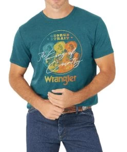 Wrangler Men's George Strait King Of Country Graphic Tee