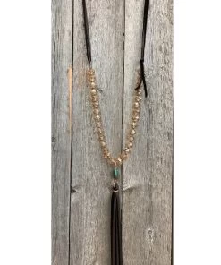 J. Forks Designs Women's Golden Crystal Necklace