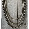 J. Forks Designs Women's Oxidized Sterling Silver Bead 18" Necklace
