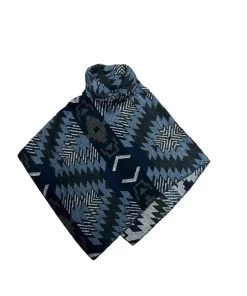 Rhonda Stark Women's Button Collar Poncho