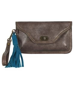 Trenditions Women's Catchfly Brushed Metallic Clutch