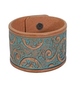 Trenditions Women's Justin Tooled Leather Cuff