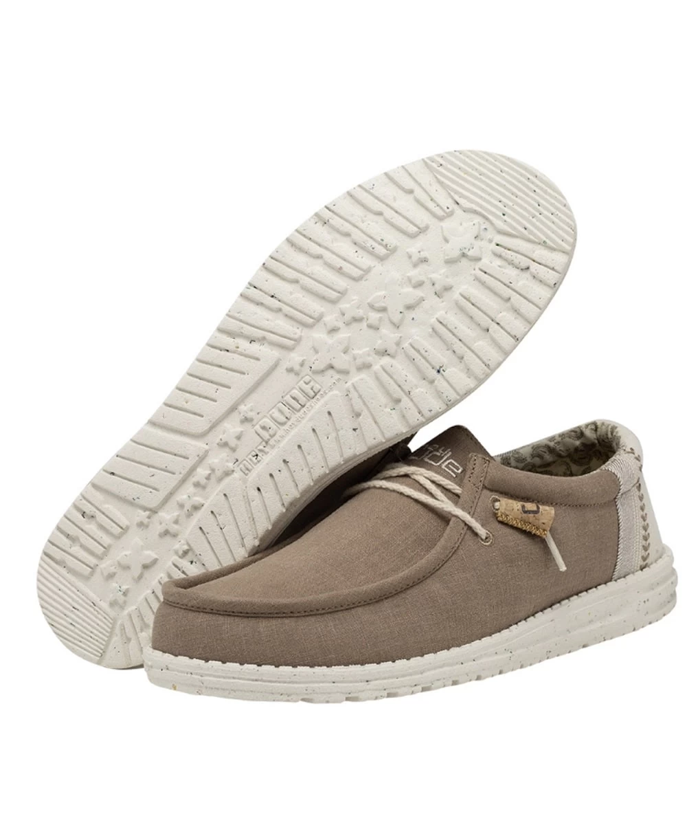 Hey Dude Men's Natural Clay Wally Linen Shoe