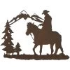 J.T. International Mountain Cowboy Wall Decor
