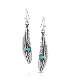 Montana Silversmiths Women's Solo Flight Feather Earrings
