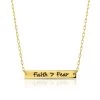 Montana Silversmiths Women's Faith Over Fear Bar Necklace