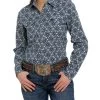 Cinch Women's Blue Snap Western Shirt