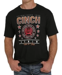 Cinch Men's Black Logo Tee