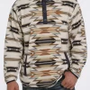 Cinch Men's Cream Aztec Fleece Pullover