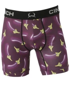 Cinch Men's Eggplant Boxer Brief