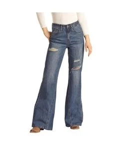 Rock & Roll Cowgirl Women's Palazzo Flare Jean