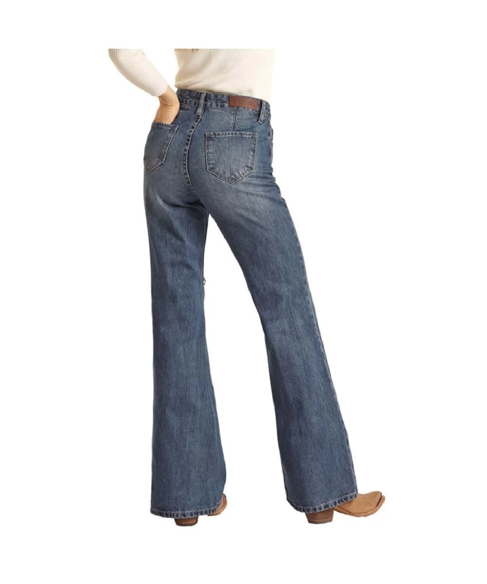 Rock & Roll Cowgirl Women's Palazzo Flare Jean - Image 2