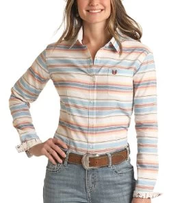 Panhandle Women's Striped Button Down Shirt