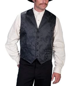 Scully Men's Black Dragon Vest