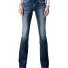 Miss Me Women's Boundless Border Mid-Rise Boot Cut Jeans