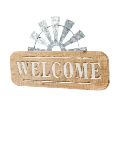 Gift Craft Windmill Welcome Wall Sign