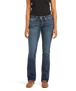 Ariat Women's R.E.A.L. Mid Rise Stretch Ivy Stackable Straight Leg Jean