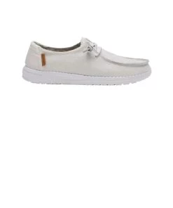 Hey Dude Women's Wendy Chambray White Linen Shoe