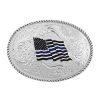 Montana Silversmiths Thin Blue Line Flag Buckle
