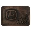 Montana Silversmiths Men's John Deere Leaping Buck Attitude Buckle