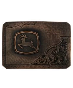 Montana Silversmiths Men's John Deere Leaping Buck Attitude Buckle