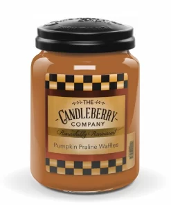 Candleberry Pumpkin Praline Waffles Large Scented Candle Jar