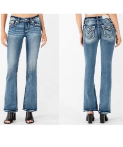 Miss Me Women's Mid Rise Bootcut Jean