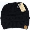 Ccbeanie Women's Solid Classic Messy Bun Beanie Tail