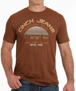 Cinch Men's Lead Don'T Follow Copper Graphic Tee