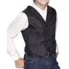 Scully Boys' Black Paisley Vest