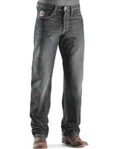 Cinch Men's White Label Dark Stone Wash Relaxed Fit Jean