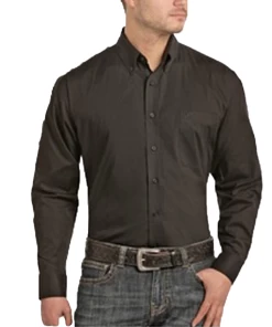 Panhandle Men's Black Button Down Shirt