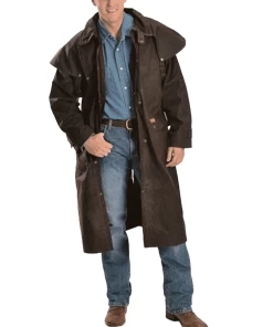 Foxfire Men's Long Snow River Black Duster Coat
