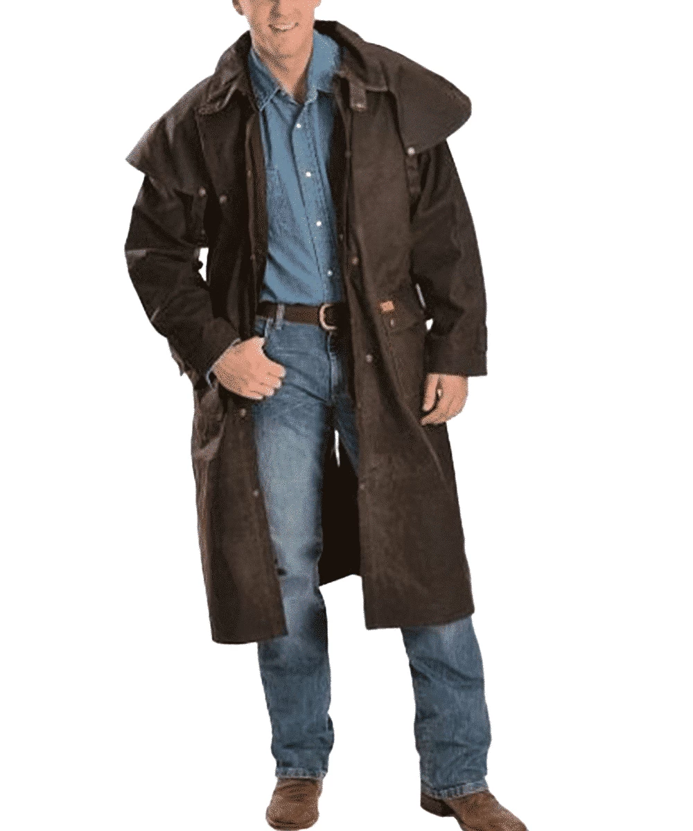 Foxfire Men's Long Snow River Black Duster Coat