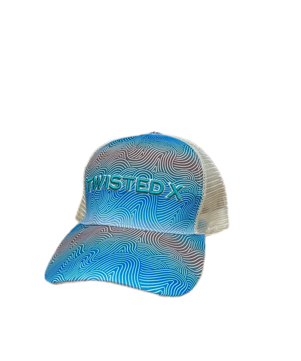 Western Fashion Accessories Twisted X Hypnotic Wave Teal Cap