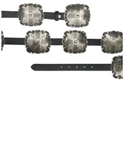 M&F Western Women's Black Embossed Concho Belt
