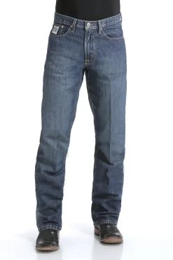 Cinch Men's White Label Dark Stonewash Relaxed Fit Jean