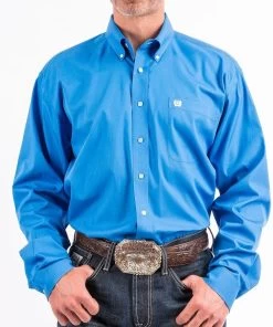 Cinch Men's Classic Fit Blue Button Down Shirt